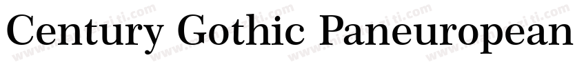 Century Gothic Paneuropean SemiBold字体转换